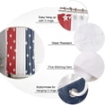 thumbnail image 6 of Shower Curtain for Bathroom with Hooks Independence Day Stripe and Star American Flag Pentagram Waterproof Fabric Bath Curtain Durable Bathroom Accessories for Showers & Bathtubs- 72" x 72", 6 of 6