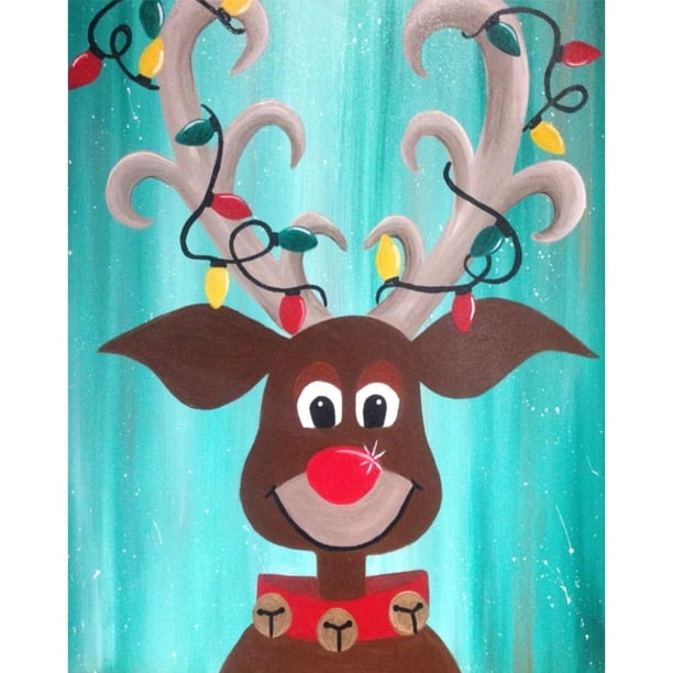 Diamond Painting (DE5028) Ovejas de Navidad 5D DIY Square Wall Arts (B2478) 45x60cm Hugtrwg Para estrenar