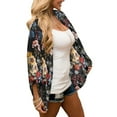 thumbnail image 3 of Frontwalk Women Kimono Cardigan Summer Casual Chiffon Cover Up Open Front Kaftan, 3 of 8
