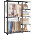 thumbnail image 1 of Portable Closet Freestanding Closet Organizer Clothes Rack with Shelves Hanging Rods Storage Organizer for Cloakroom, Bedroom Gray, 1 of 7