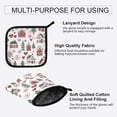 thumbnail image 3 of Yayeee Oven Mitts and Pot Holder Set of 2 Heat Resistant Kitchen Gloves Baking Hot Pad, Red Nordic Christmas, 3 of 5