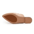 thumbnail image 4 of Women Mules Comfortable Slip On Pointed Toe Mules For Women Flats with Knot,Beige 9, 4 of 4