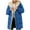 Blue, variant on GaThRRgYP Plus Size Winter Coats for Women,Winter Jackets for Women on,Women's Winter Casual Fashion Solid Color Pocket Reversible Long Cotton Coat Beige XXXL