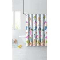 Dream Factory Mermaid Dreams 72"x72" Bath Shower Curtain, Polyester