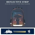 thumbnail image 5 of FORMRS Unisex School Backpack 17" Student Travel Bag with Laptop Compartment, Astronaut at Dawn, 5 of 7