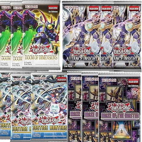 Yugioh Trading Card - 12 Booster Pack Random Assortment Collection