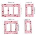 thumbnail image 2 of Yayeee Rocker Switch Wall Plate 2-Gang 4.7"x4.6" Home Decorative Outlet Cover, Pink Cute Cherry Pattern, 2 of 6