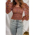 thumbnail image 1 of T-shirt à Manches Longues Imprimé Floral Rose pour Femmes, 1 of 17
