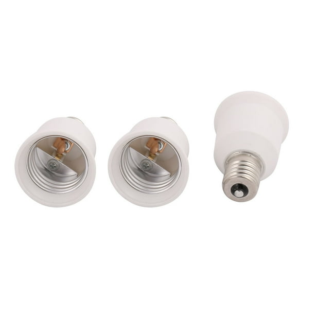 Adaptador convertidor de base de bombilla LED E17 a E26 de 3 piezas