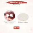 thumbnail image 3 of Uxcell Natural Shell Buttons [25pcs] - 9mm 2 Hole Mother of Pearl Sewing Craft Buttons for Shirt Sewing & DIY Crafts Decoration - [White], 3 of 6