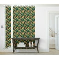 thumbnail image 5 of Ambesonne Exotics Peel & Stick Wallpaper for Home, Urban Jungle Falling Leaves, 13"x100", Salmon Fern Green Black, 5 of 5