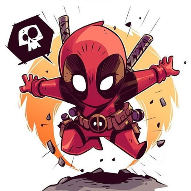 Diamond Painting 5D DIY Kit completo de taladro redondo Deadpool Home Art Decoration (K338) Hugtrwg Para estrenar