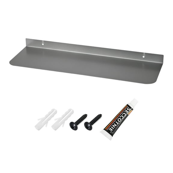 Metal Shelves for Wall, 16 Inch Grey Floating Shelves Wall Mount