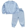 thumbnail image 4 of KAUOD Toddler Cotton Sweatshirts Set 2 Piece Plain Crew Neck Pullover Tops Joggers Sweatpants Sweatsuits Kids Tracksuits, 4 of 4