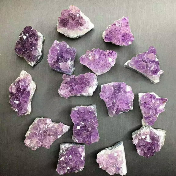 K-KED 10Pcs 10-20g Natural Amethyst Quartz Crystal Cluster Druzy Geode Energy Specimen