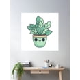 thumbnail image 2 of Happy Leafy Plant Poster Wall Art, Modern Wall Decor For Living Room Bedroom, 16x16 UNFRAMED, 2 of 3