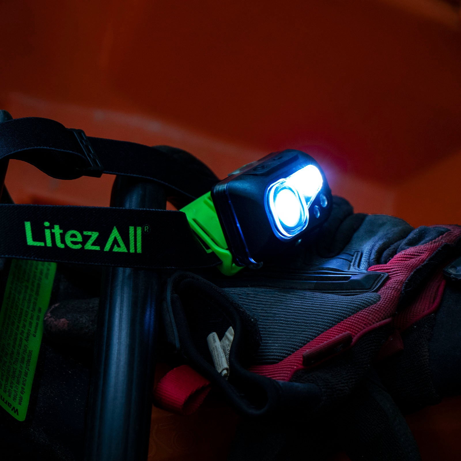 LitezAll Nearly Invincible Rechargeable Head Lamp, Waterproof Headlamp Flashlight with 8 Light Modes