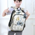 thumbnail image 6 of Backpack 12.9 *5.1 * 17.7 Inches Outing Backpack, Shopping Backpack, Travel Backpack Gray Watercolor Flowers, 6 of 7