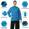 thumbnail image 5 of Xidunhg Women's Lightweight Jacket Waterproof Packable with Hood Cycling Bike Outdoor Jacket Windbreaker Blue L, 5 of 12