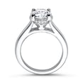 thumbnail image 2 of Dash Jewel Elegant 2.3 Ct Round Cut Diamond Engagement Ring - Lab-Created Simulated Diamond - 14K White Gold Plated Prong Setting Ring - Perfect Bridal Ring for Women - Ideal Gift for Proposal, 2 of 3