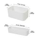 thumbnail image 3 of Contenedor minimalista blanco para artículos diversos, sin tapa, para montaje en pared, sin almacenamiento, apto para baño, cocina, salón, artículos domésticos, 3 of 4