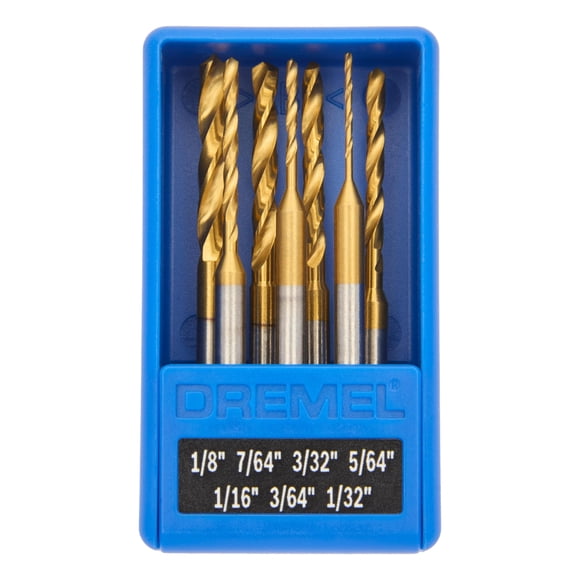Juego de brocas rotativas Dremel 628HP con revestimiento de titanio, 7 piezas