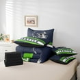 thumbnail image 5 of Erosebridal American Football Helmet Bedding Full Size,Seattle City Comforter Sets with Sheets,Sports Theme Bedding Sets Full Size,Luxury Living Room Decor Reversible,7pcs, 5 of 6