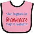 thumbnail image 3 of Inktastic What Happens at Grandma's Boys or Girls Baby Bib, 3 of 4