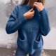 thumbnail image 4 of Chaqueta y abrigo informal de manga larga sin capucha para mujer, chaqueta de punto a rayas con botones de color liso y bolsillo con cremallera, cárdigan de manga larga, blusa para mujer, 4 of 7
