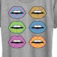 thumbnail image 3 of Instant Message - Pop Art Patterned Lips - Women's Short Sleeve Graphic T-Shirt, 3 of 6