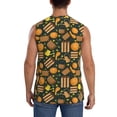 thumbnail image 4 of Fotbe Men's Autumn Harvest Pumpkin Basket Print Men's Sleeveless Muscle Tank Tops Casual T-Shirts for Gym Workout Beach-Large, 4 of 8