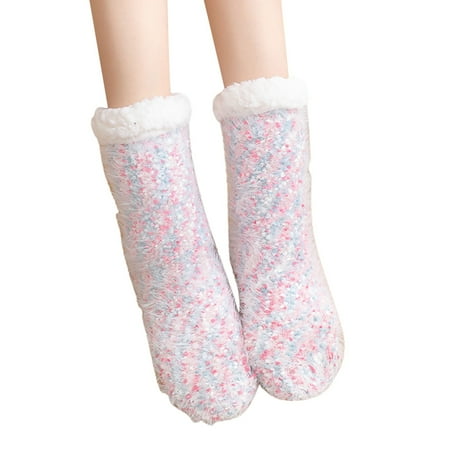 

Women Floor Socks Adult Snow Socks Sleep Socks Carpet Socks Autumn And Winter Home Warm Thickened Plush Slippers Socks Ladies Socks Size 9-11
