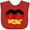 Red, variant on Inktastic German Flag in Pretzel Shape Boys or Girls Baby Bib