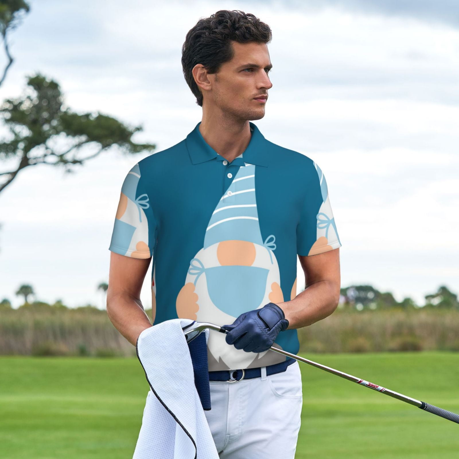 Jgfou Nurse Doctor Gnomes Print Golf Shirts for Men Dry Fit Performance  Short Sleeve Shirt Polo Shirt - Walmart.com