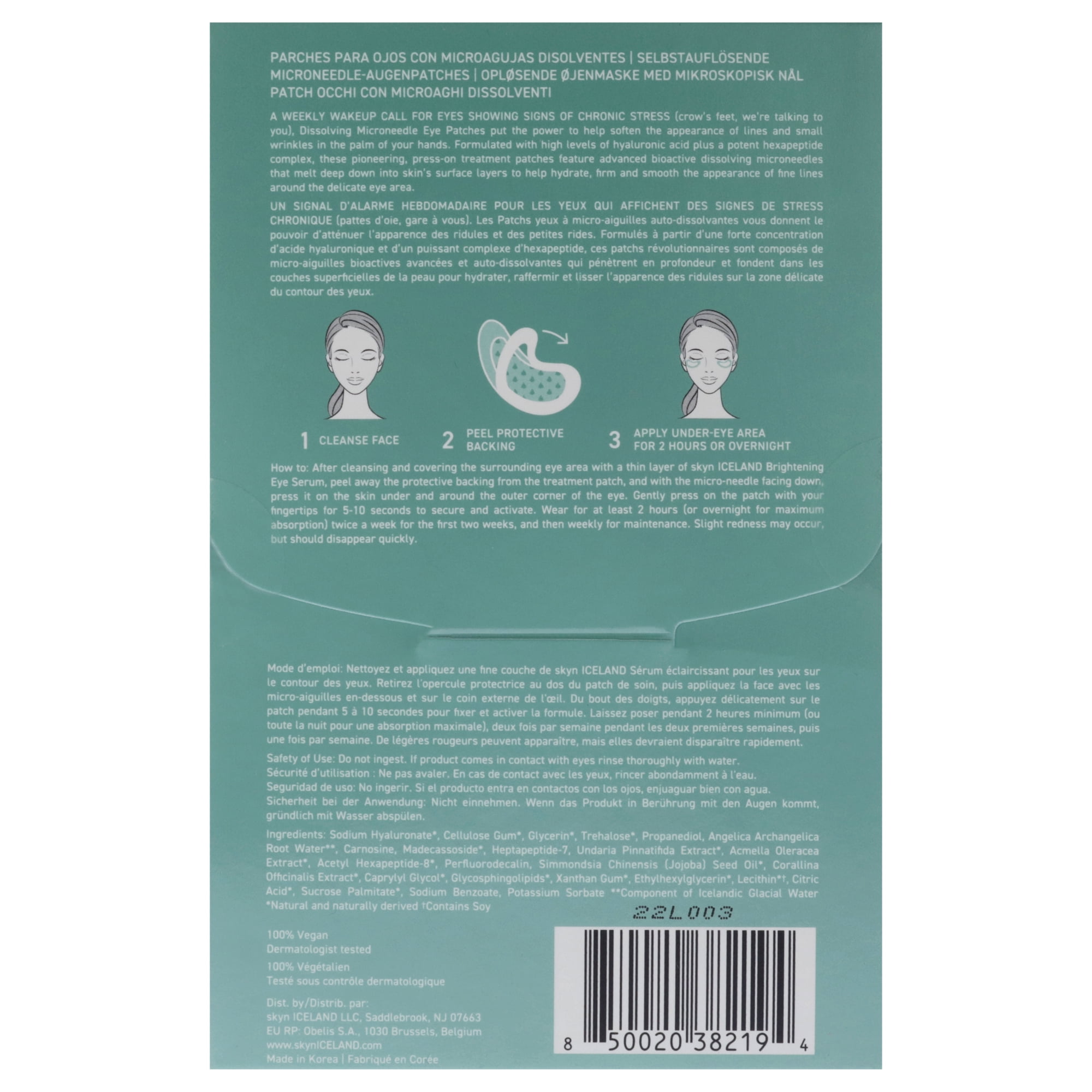 Skyn Iceland Dissolving Microneedle Eye Patches , 5 x 0.0016 oz Patches