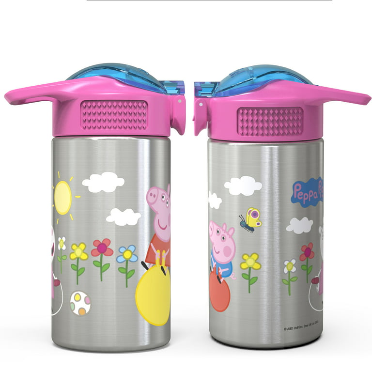 Peppa Pig, 500 - 700 ML, Push Button, Multi Color - Water Bottles Online