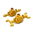 thumbnail image 1 of ZheElen 2pcs Aluminum Alloy 1/18 Front And Rear Axle Housings For FMS FCX18 RC Car Part RC Car Accessories Replacement Parts Golden, 1 of 6
