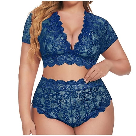 Kayannuo Blouses for Women Tee Shirts for Women Women s Sexy Lingerie Plus Size Lace Sexy Pajamas Set