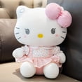 thumbnail image 4 of Peluche de gatito Hello Kitty, muñeco de peluche de dibujos animados, ideal para festivales de niñas, cumpleaños, fiestas y regalos de Año Nuevo., 4 of 9