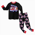 thumbnail image 5 of NOLDARES 2 Piece Toddler Baby Boy Fall Winter Clothes Long Sleeve Sweatshirt Tops Elastic Waist Pants Cute Print Outfits Clothing Set(Red,3-4 Y), 5 of 6