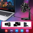 thumbnail image 6 of EEEkit USB Condenser Gaming Microphone with Noise Cancelling, 2 Polar Patterns, Mute, Gain for Recording/Podcasting/Streaming, Desktop Microphone Fit for Computer PC/MAC/PS5/Android, 6 of 8