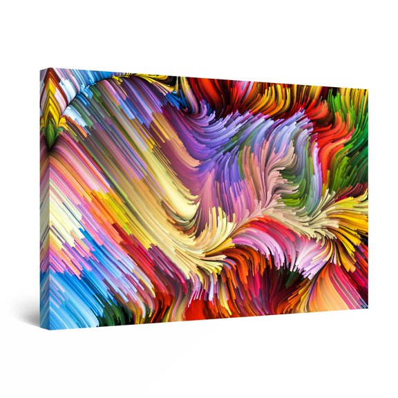 Startonight Canvas Wall Art Abstract - Multicolor Abstract Chaos Painting - Artwork Print for Bedroom 24" x 36"