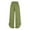 Green, variant on Women's High Waist Wide Leg Pants, Paper Bag Waist Palazzo Trousers with Asymmetrical Ruffle Hem, Cotton Linen Blend Loose Casual Pants for Beach, Vacation, Date and Daily Wear