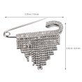 thumbnail image 3 of Miangastore Broche à Strass à la Mode Broche Créative Triangle avec Franges Costume d'Affaires, 3 of 8