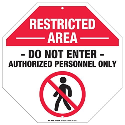 11" x 11" My Sign Center Octagon Aluminum Stop Employees Only Sign 