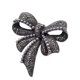thumbnail image 1 of Broches de flores negras con diamantes de imitación para mujer, broche de plata antigua vintage, broches elegantes y exquisitos, 1 of 4