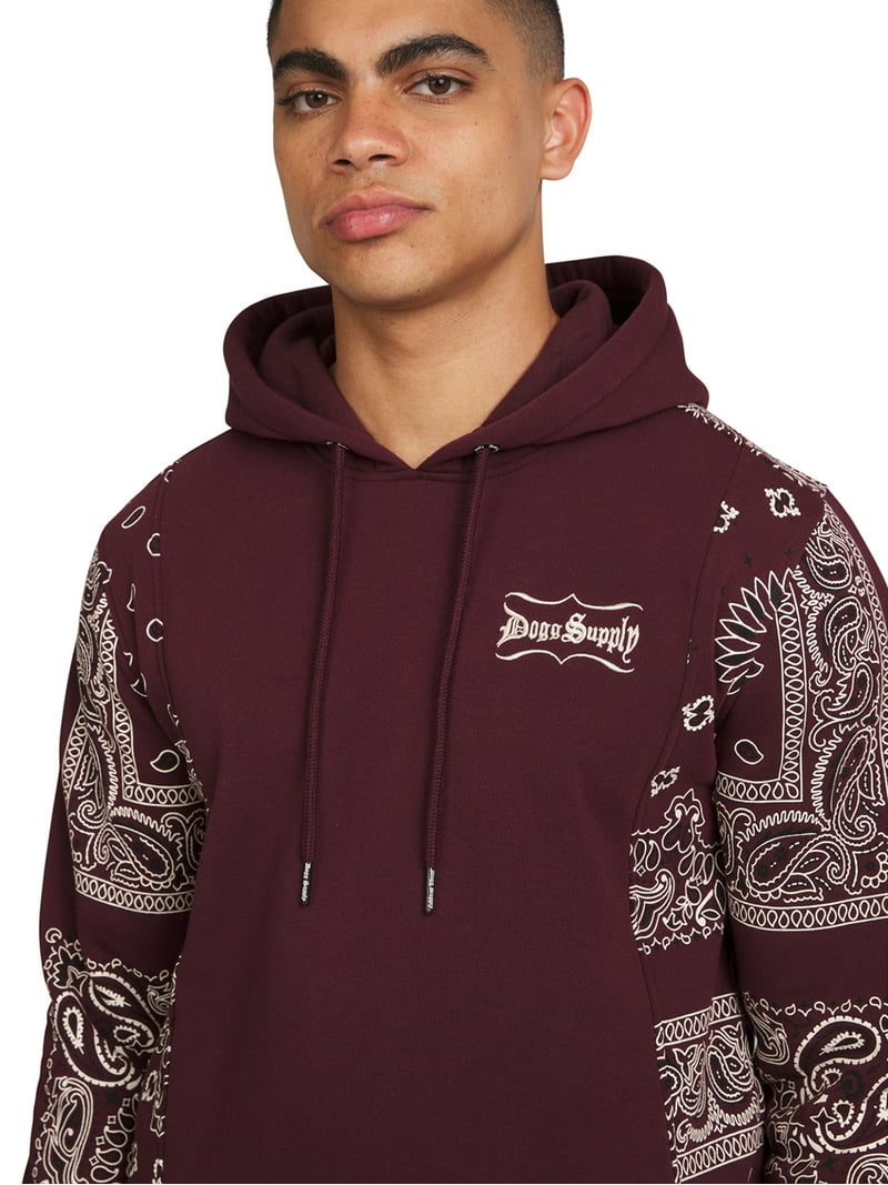 Dogg Supply men's & women's Paisley Hoodie - Soft Fleece - Walmart.com