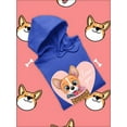 thumbnail image 3 of Cute Corgi Pup In A Basket Hoodie Women -Image by Shutterstock, Female 4X-Large, 3 of 4