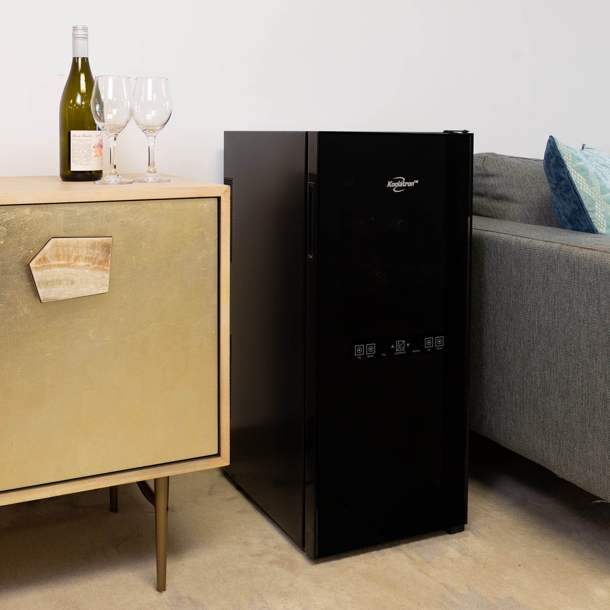 Koolatron 24 Bottle Dual Zone Wine Cooler Freestanding Wine Fridge