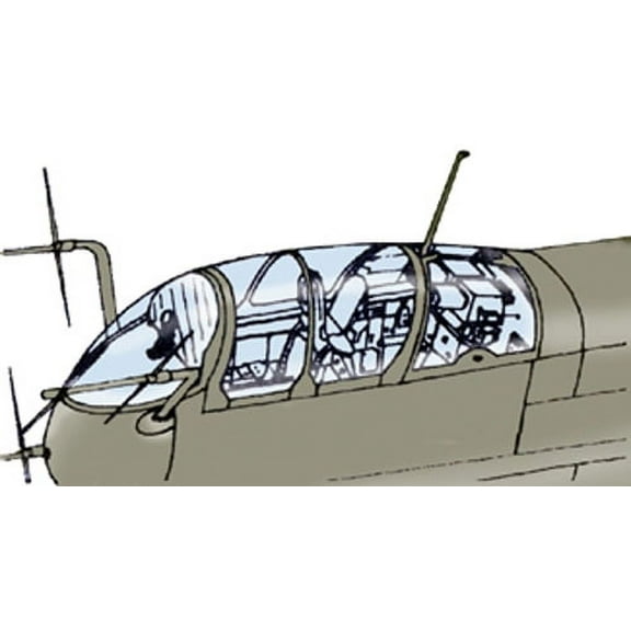 He 219 A-5 Vacuform Canopy for DML / Dragon (1/72 model kit accessory)